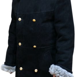 Пальто мужское нагольное из шубной овчины для личного состава милиции